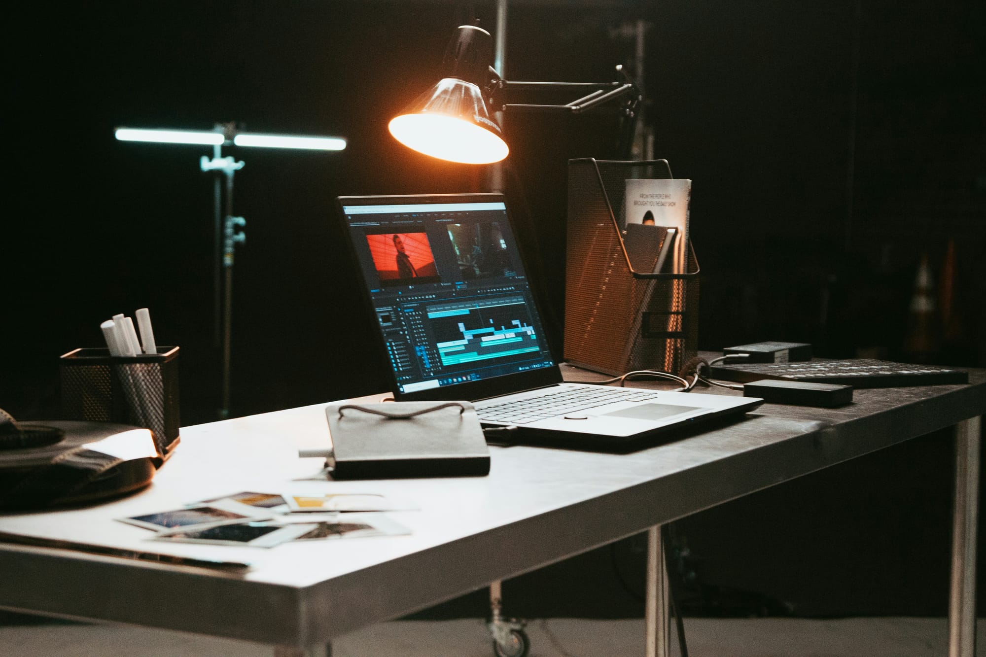 a studio with laptop for editing - CapCut Alternatives