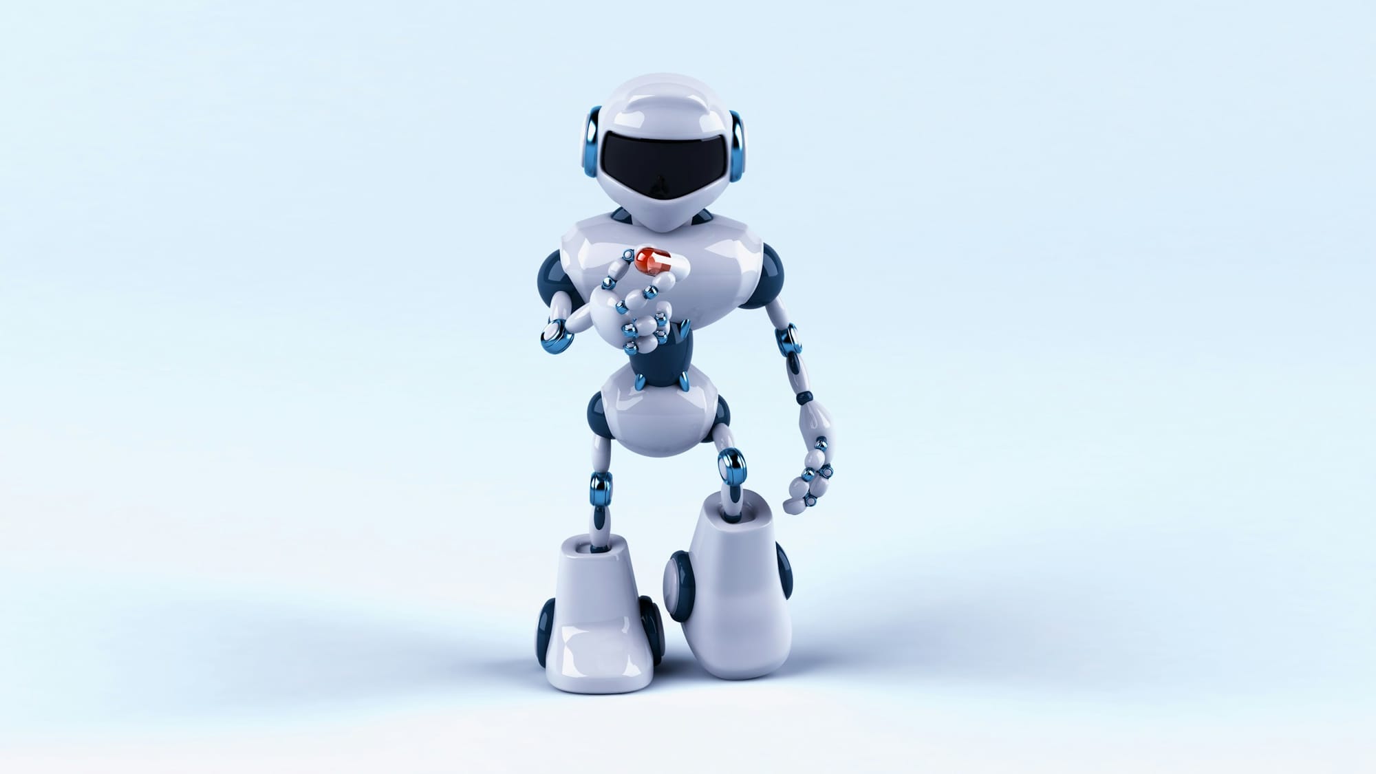 bot holding magic pill - Best AI Video Editing Software