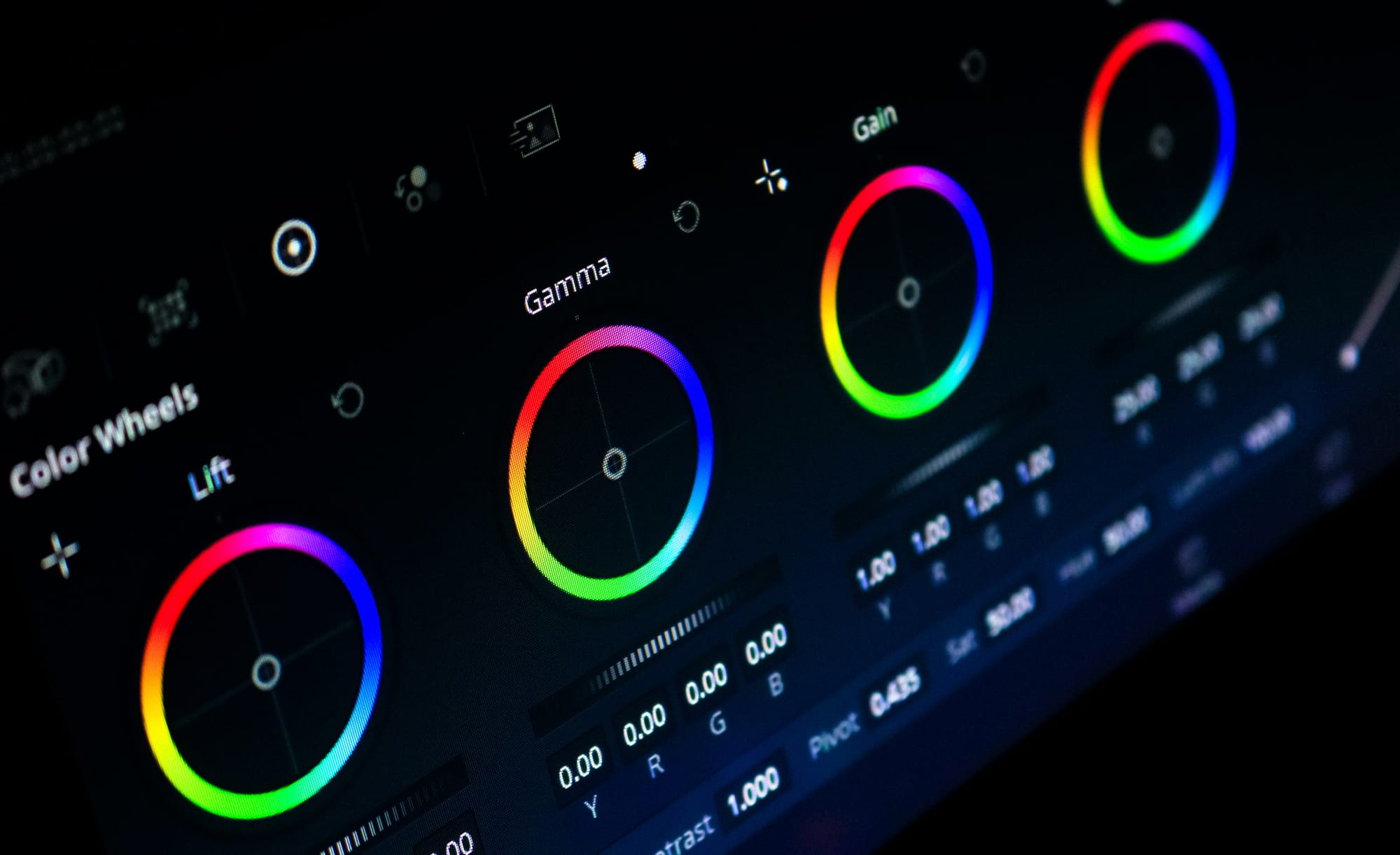 Screen Showing Color Wheels - Apps Like CapCut