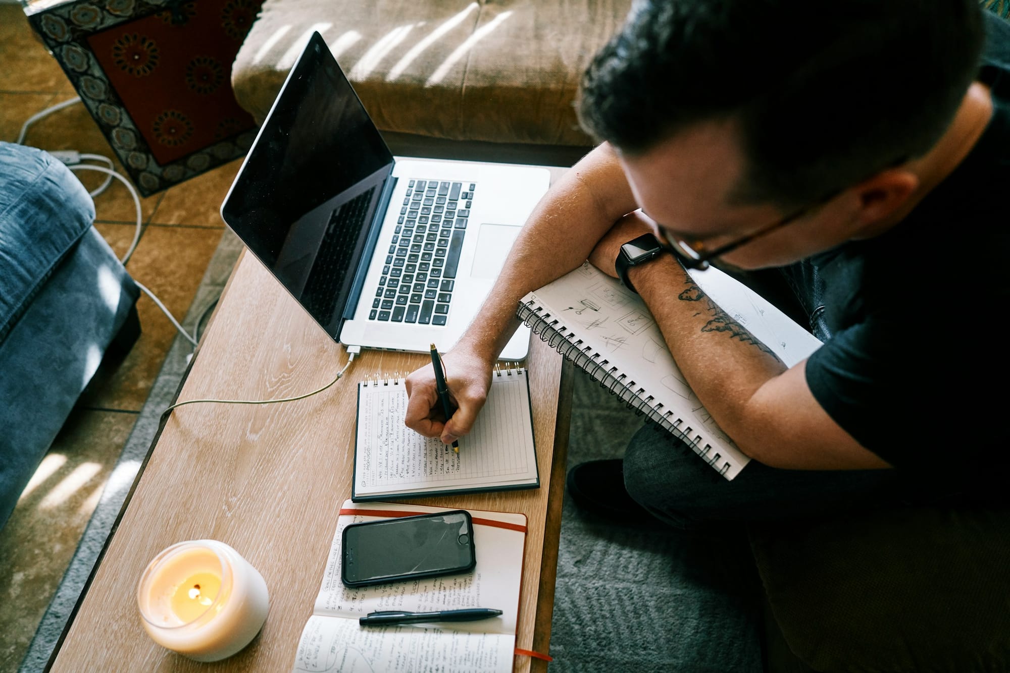 man writing - Instagram Video Best Practices