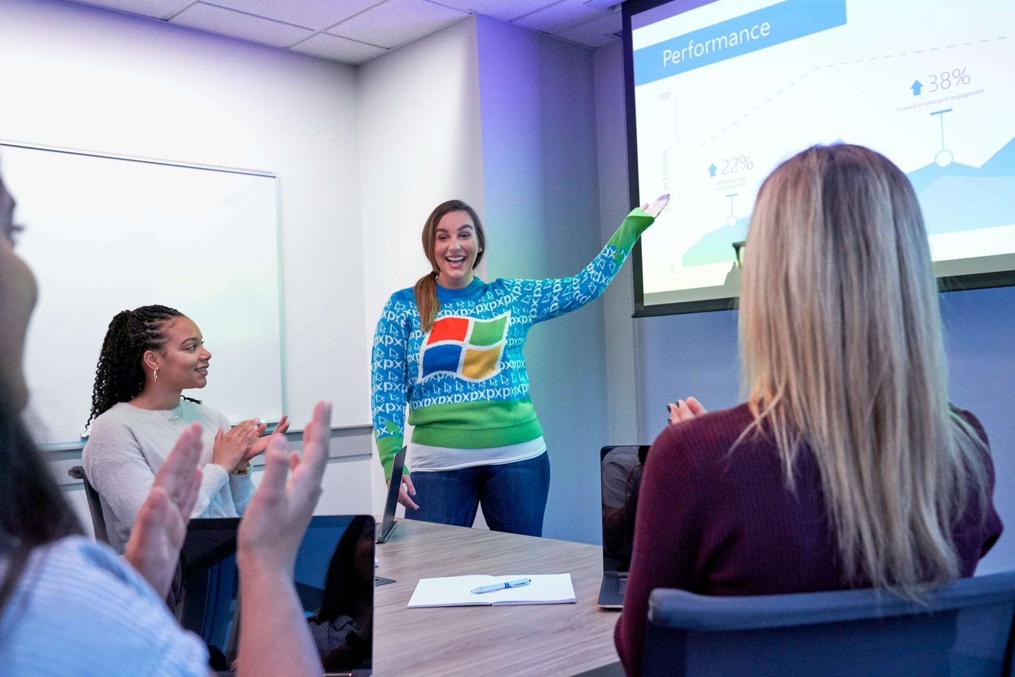woman presenting metric - What Makes Online Content Go Viral