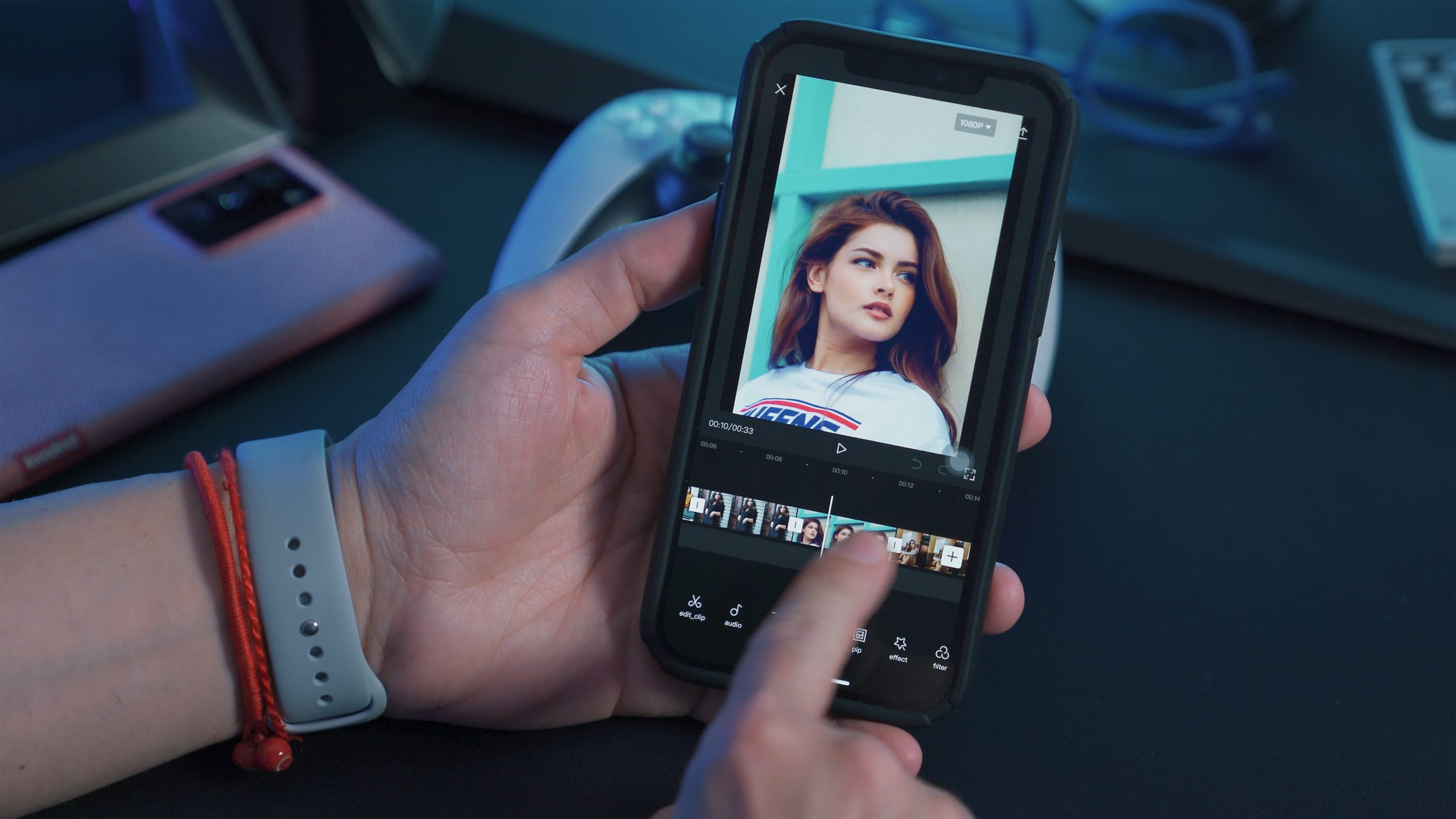 person editing a clip - Best Free Video Editing Apps for Android