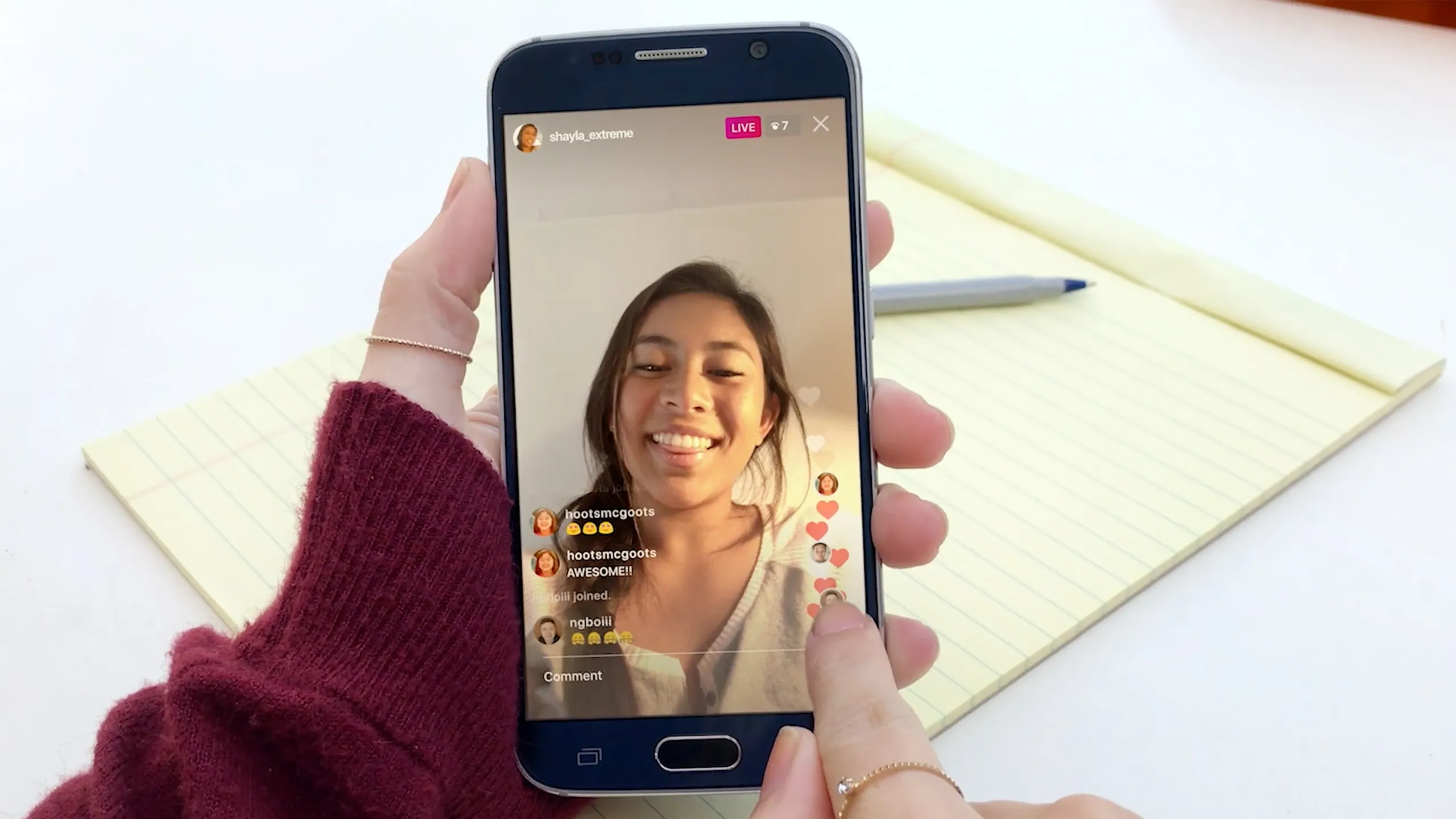 Person liking - How Does Instagram Live Work